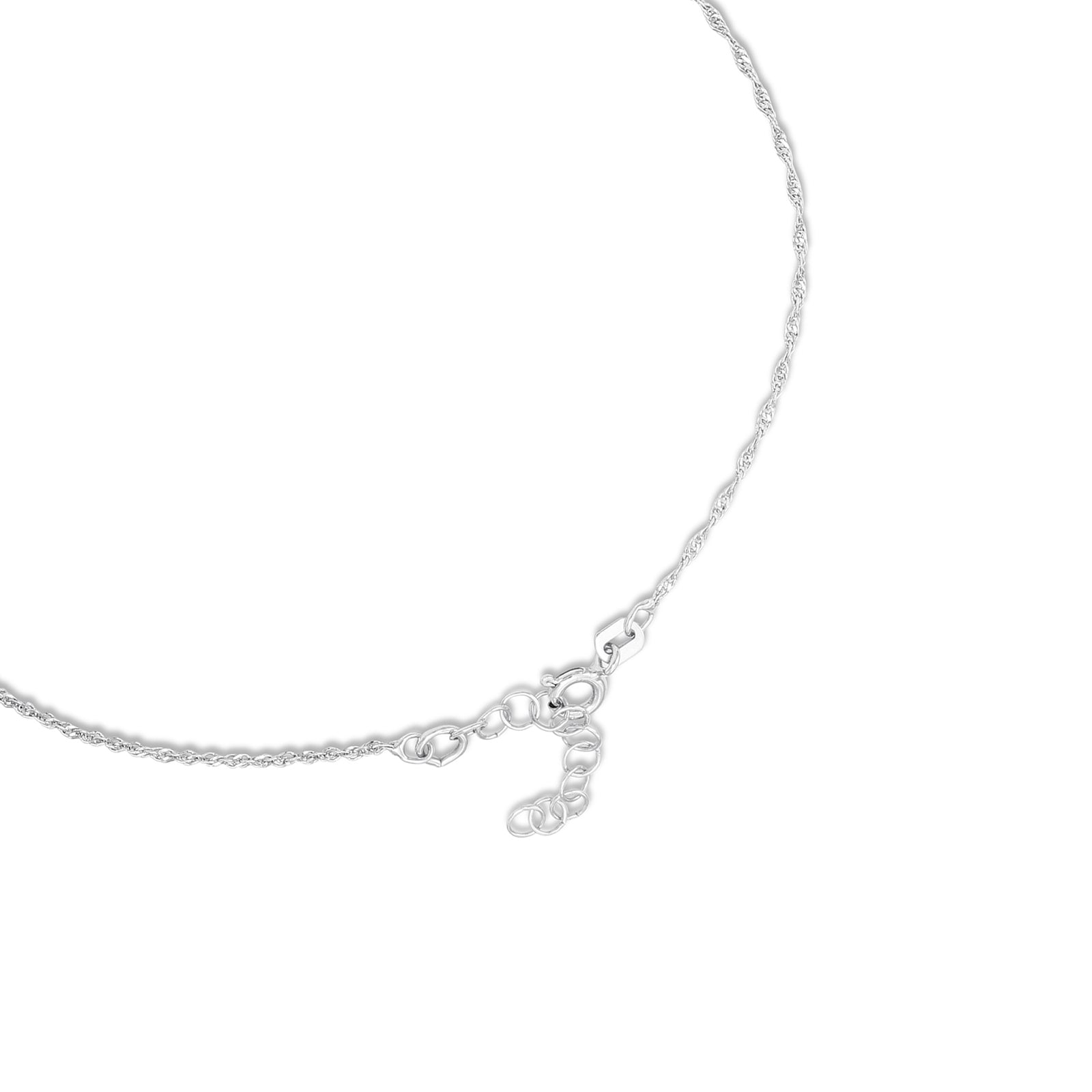Classic Twisted Silver Anklet for Women - Tweov Jewels
