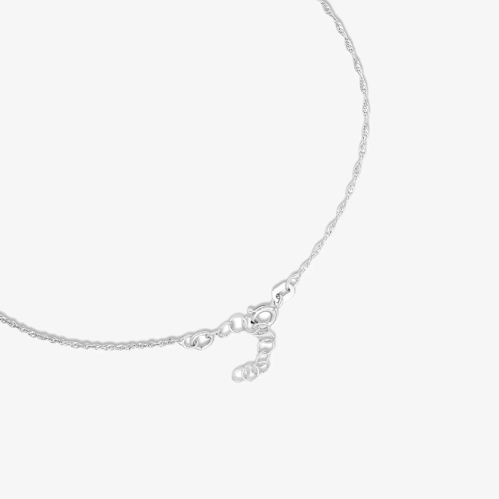 Classic Twisted Silver Anklet for Women
