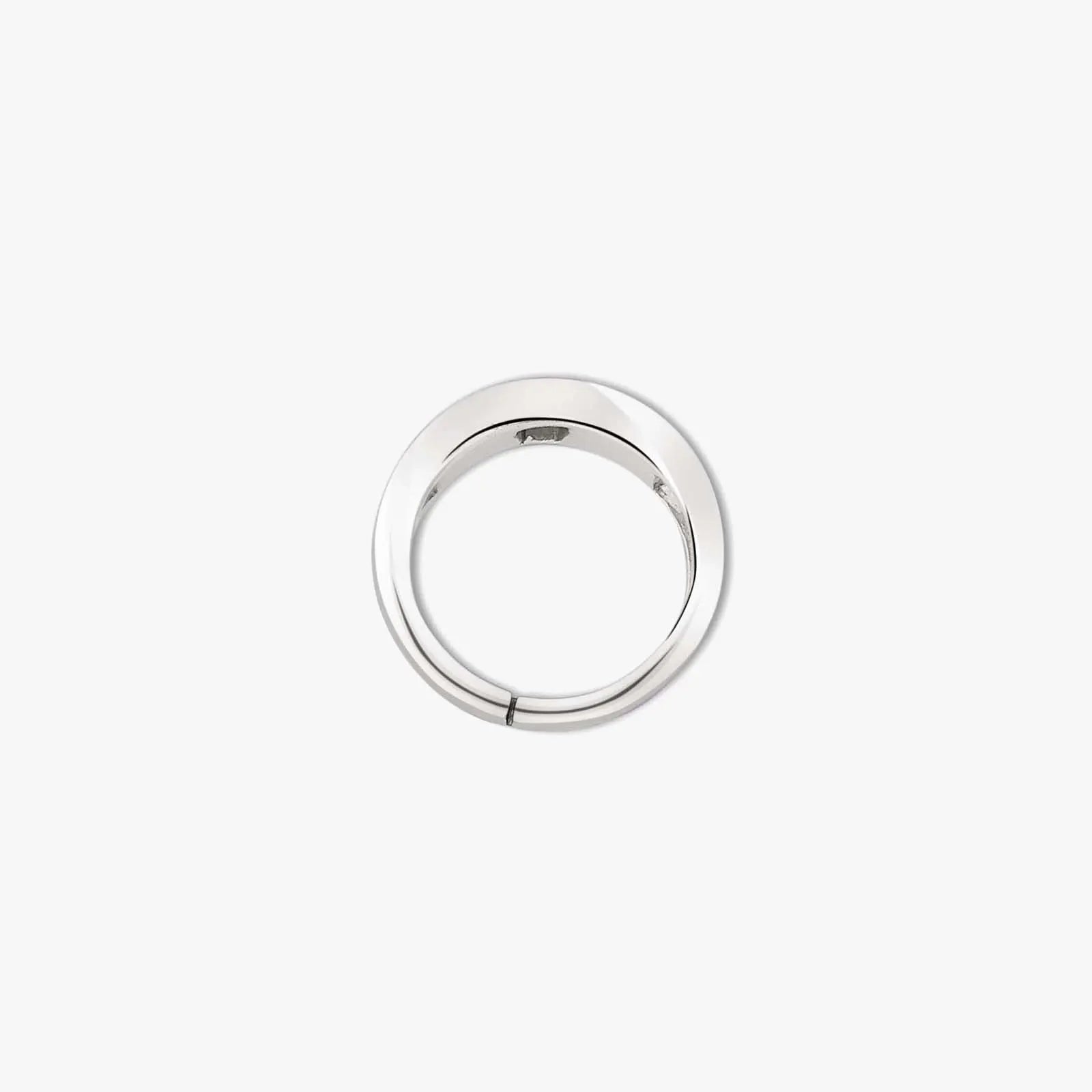 Silver Pink Ruby Stone Finger Band Ring