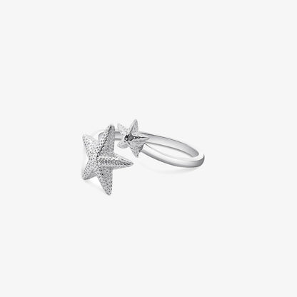 Classic Double Star Silver Ring - Tweov Jewels