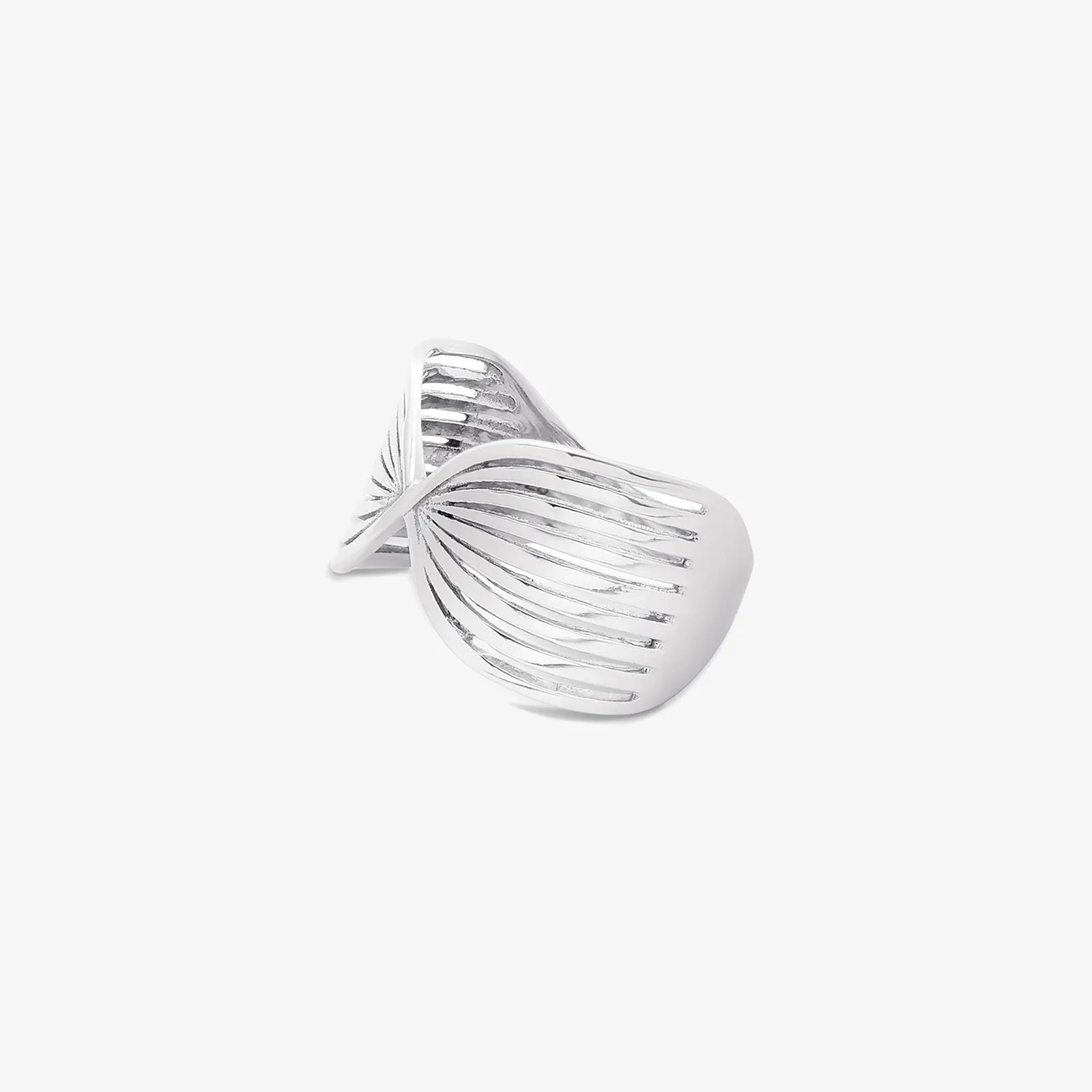 Silver Wing Design Band Ring