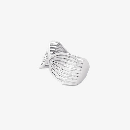 Silver Wing Design Band Ring