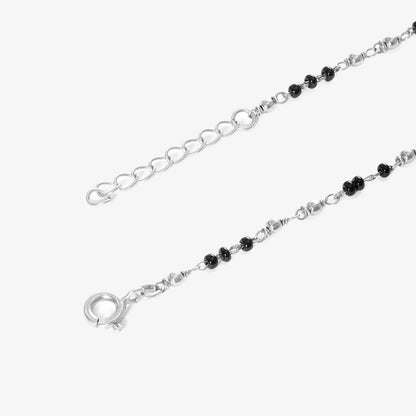 Pure Sterling Silver Infinity Knot Design Hand Mangalsutra Bracelet