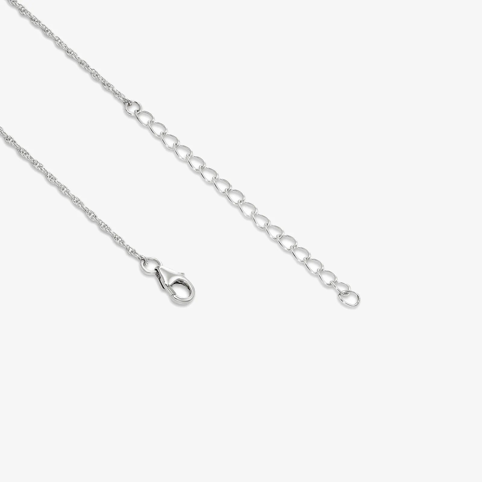 Simple Black Square Silver Necklace