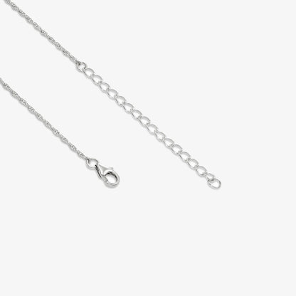 Simple Black Square Silver Necklace