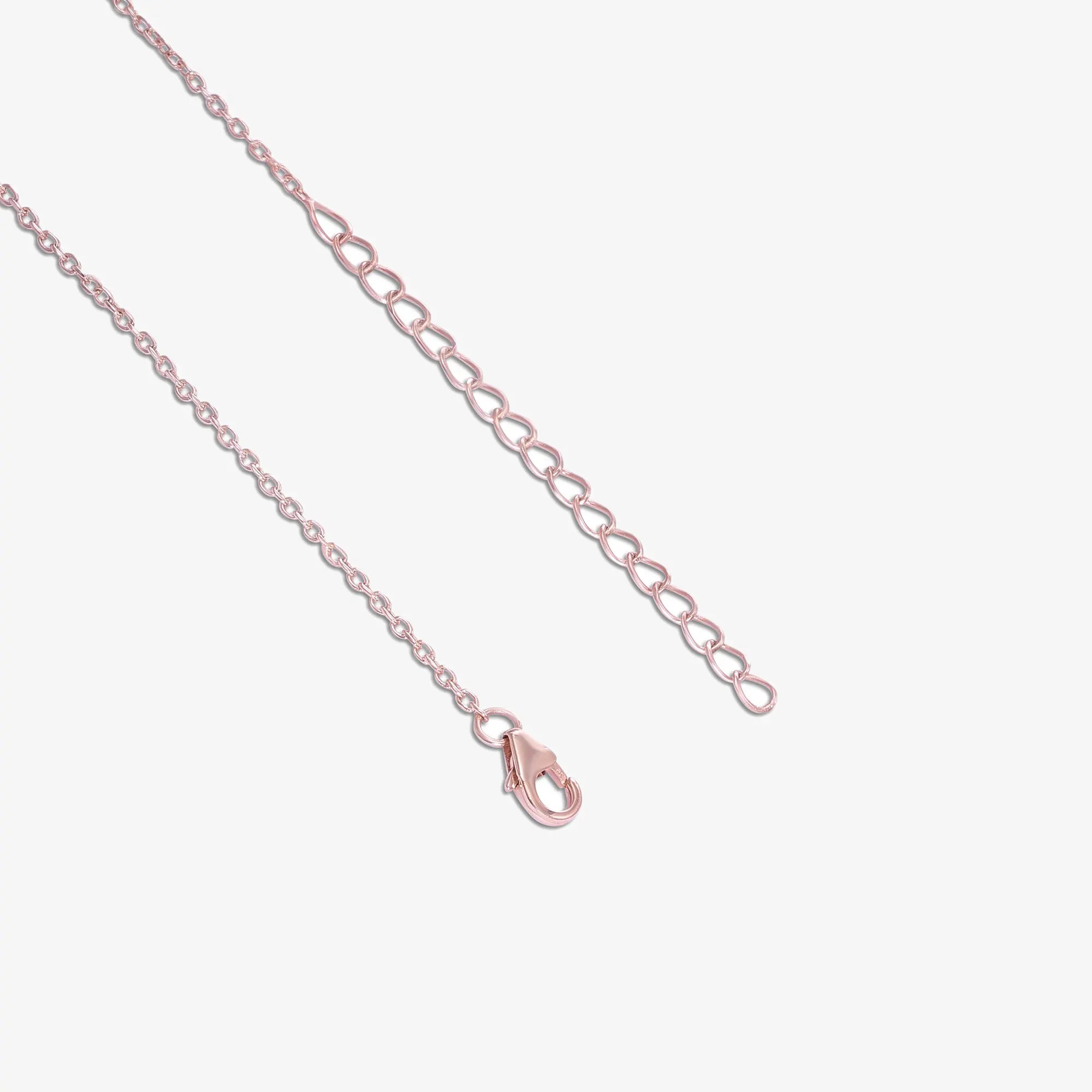 My Heart Rose Gold Silver Necklace