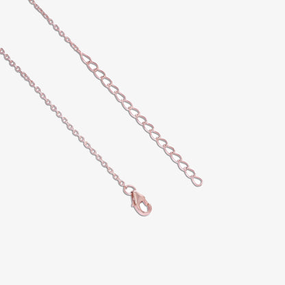 My Heart Rose Gold Silver Necklace