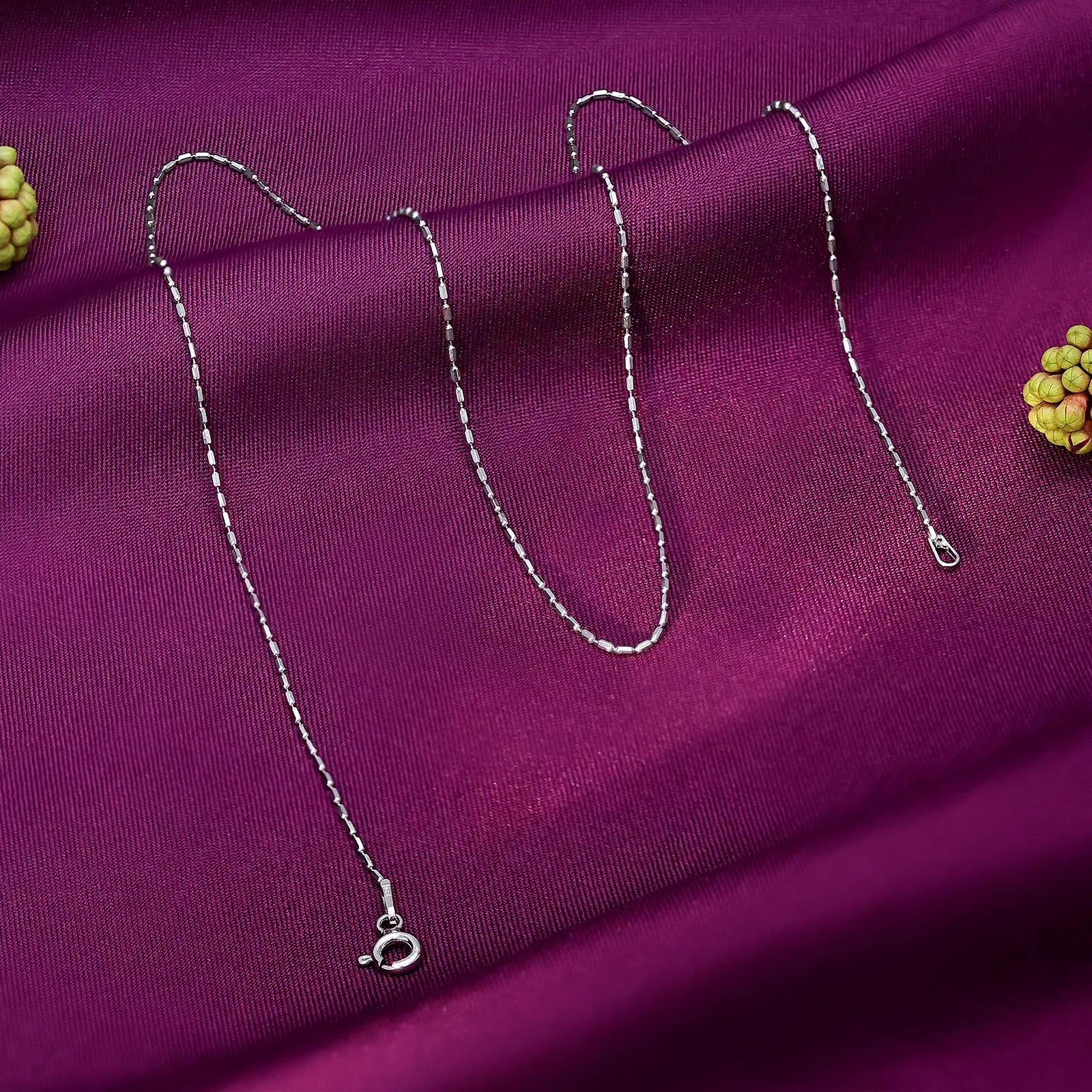 Long Ball Beaded Silver Chain - Tweov Jewels