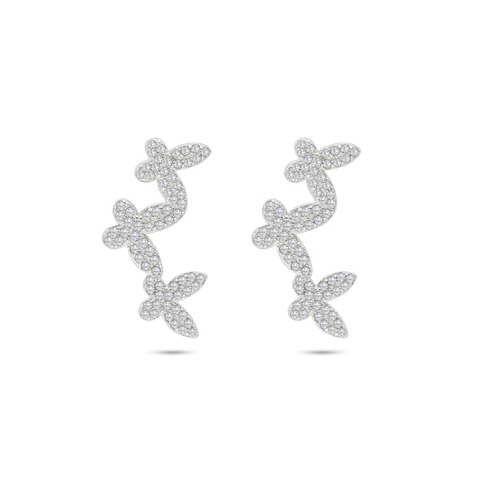 Butterfly Design Silver Ear Cuff - Tweov Jewels