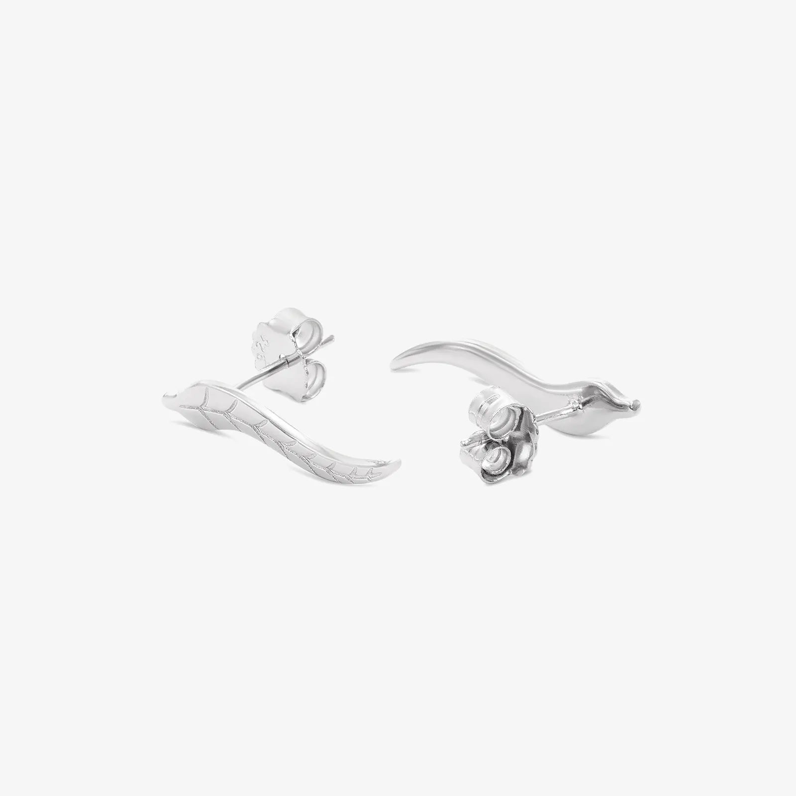 Silver Leaf Stud Earrings for Women - Tweov Jewels