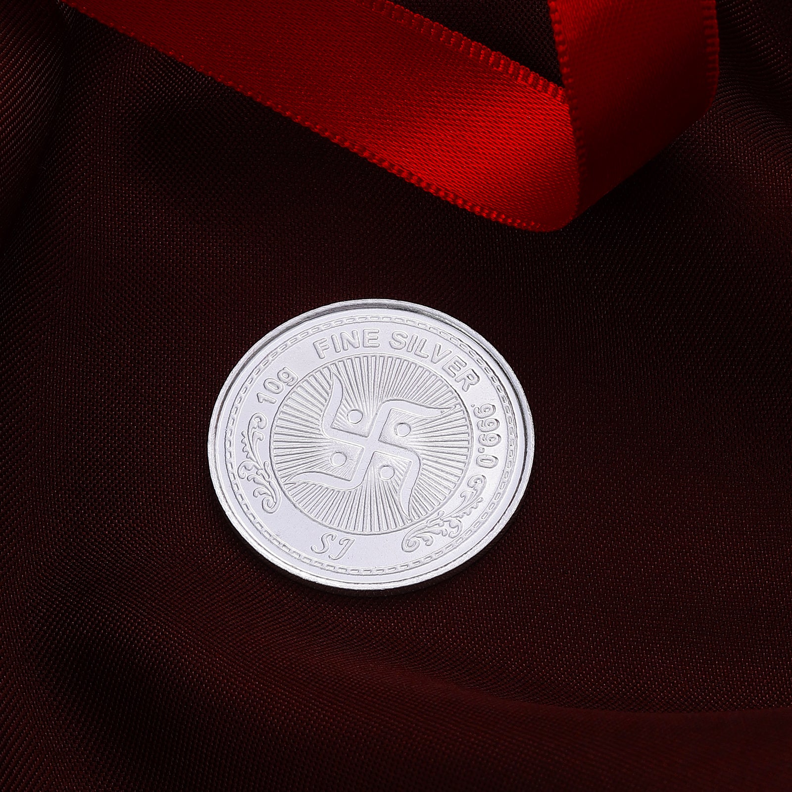 10gm Pure Silver Coin at best price - Divine Swastik Design - Tweov Jewels