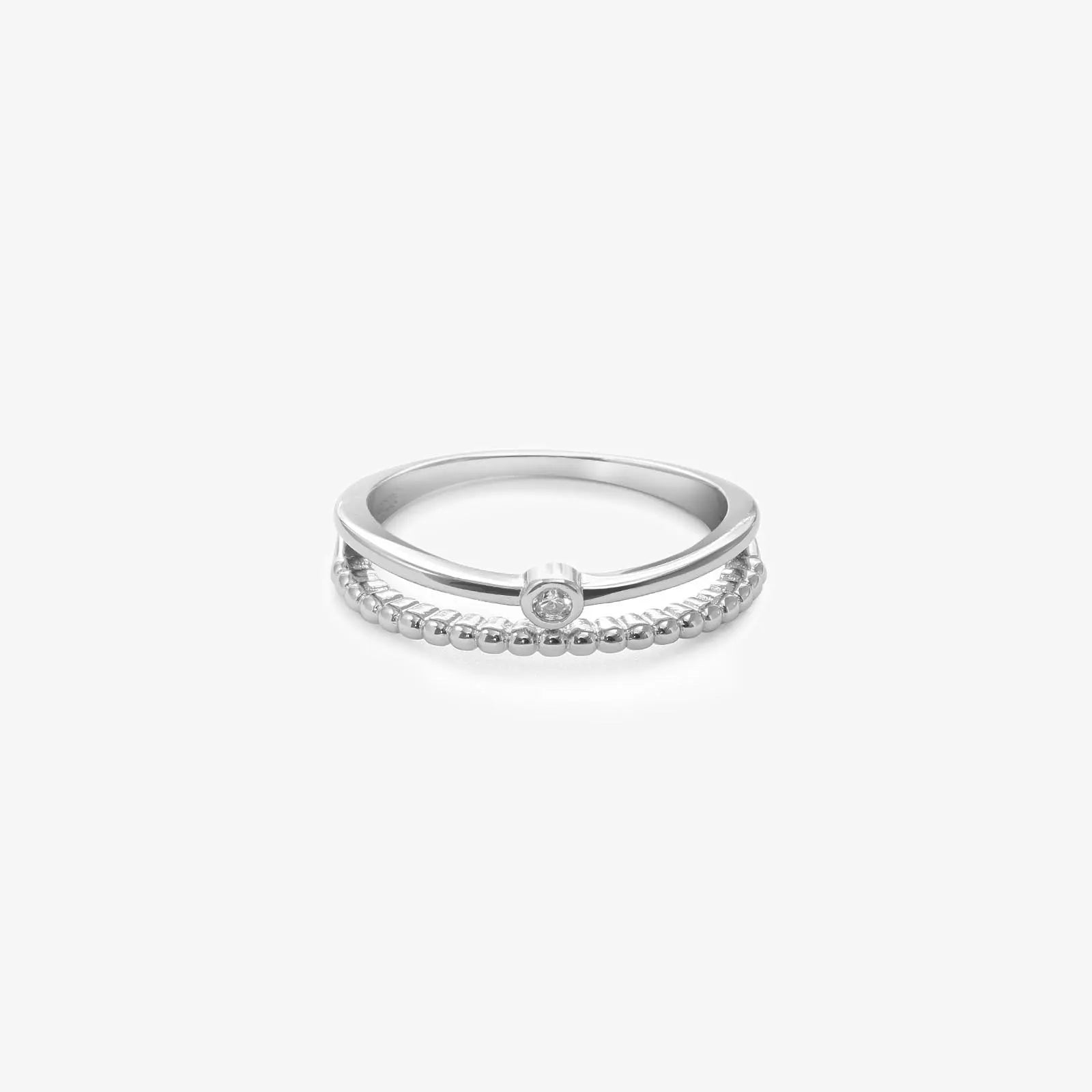 CZ Silver Ball Ring for Women - Tweov Jewels