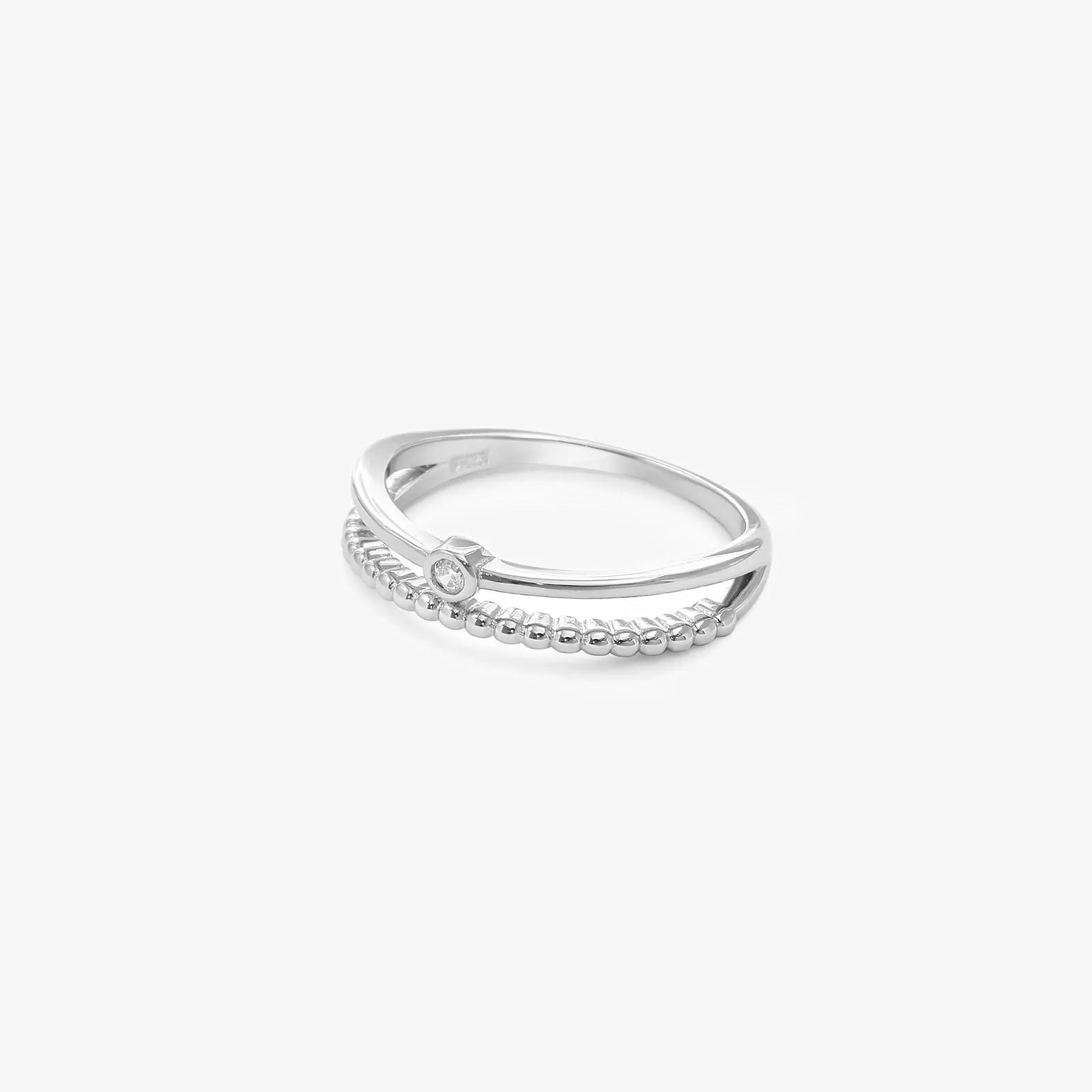 CZ Silver Ball Ring for Women - Tweov Jewels