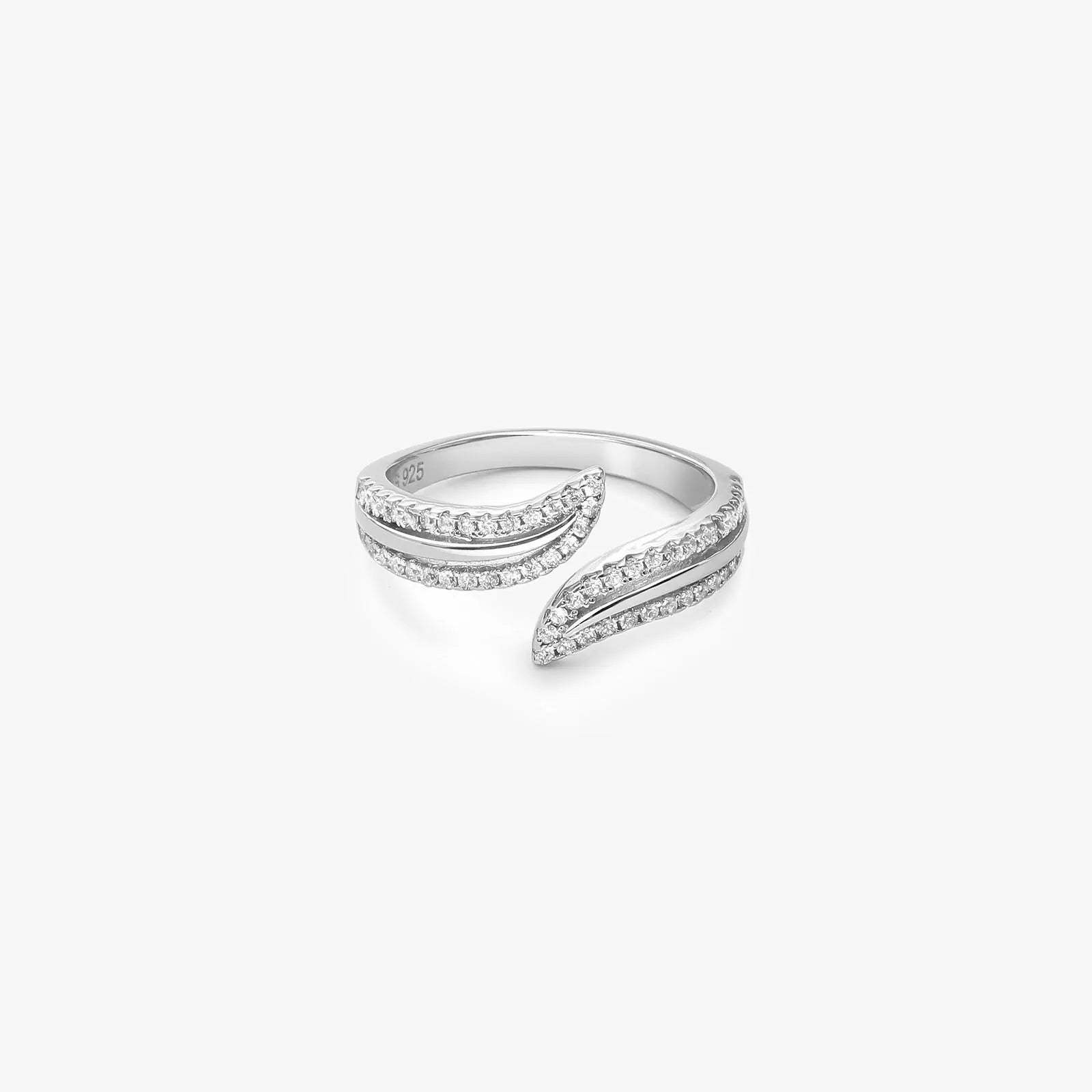 Trendy Open Leaf Silver Ring for Women - Tweov Jewels