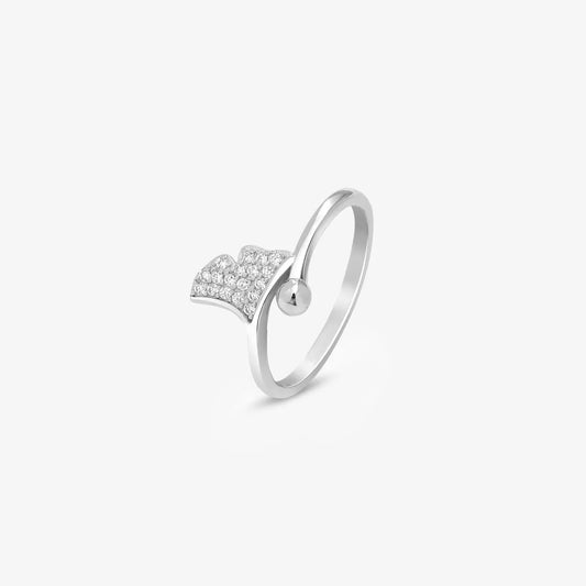 Shiny Silver Fishtail Ring for Women