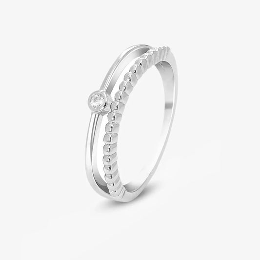 CZ Silver Ball Ring for Women - Tweov Jewels