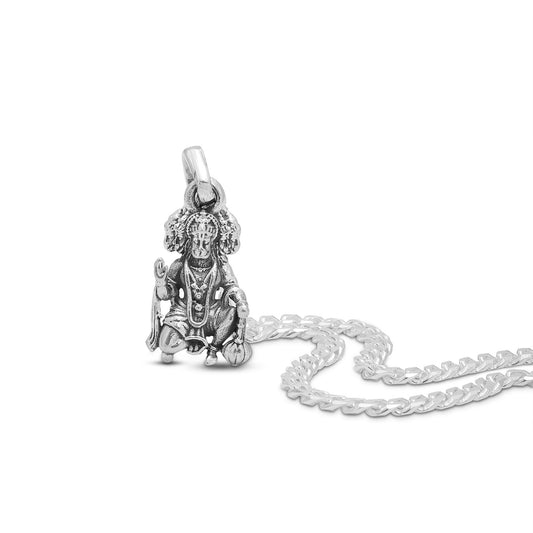 Pure Silver Panchmukhi Hanuman ji Kavach Locket