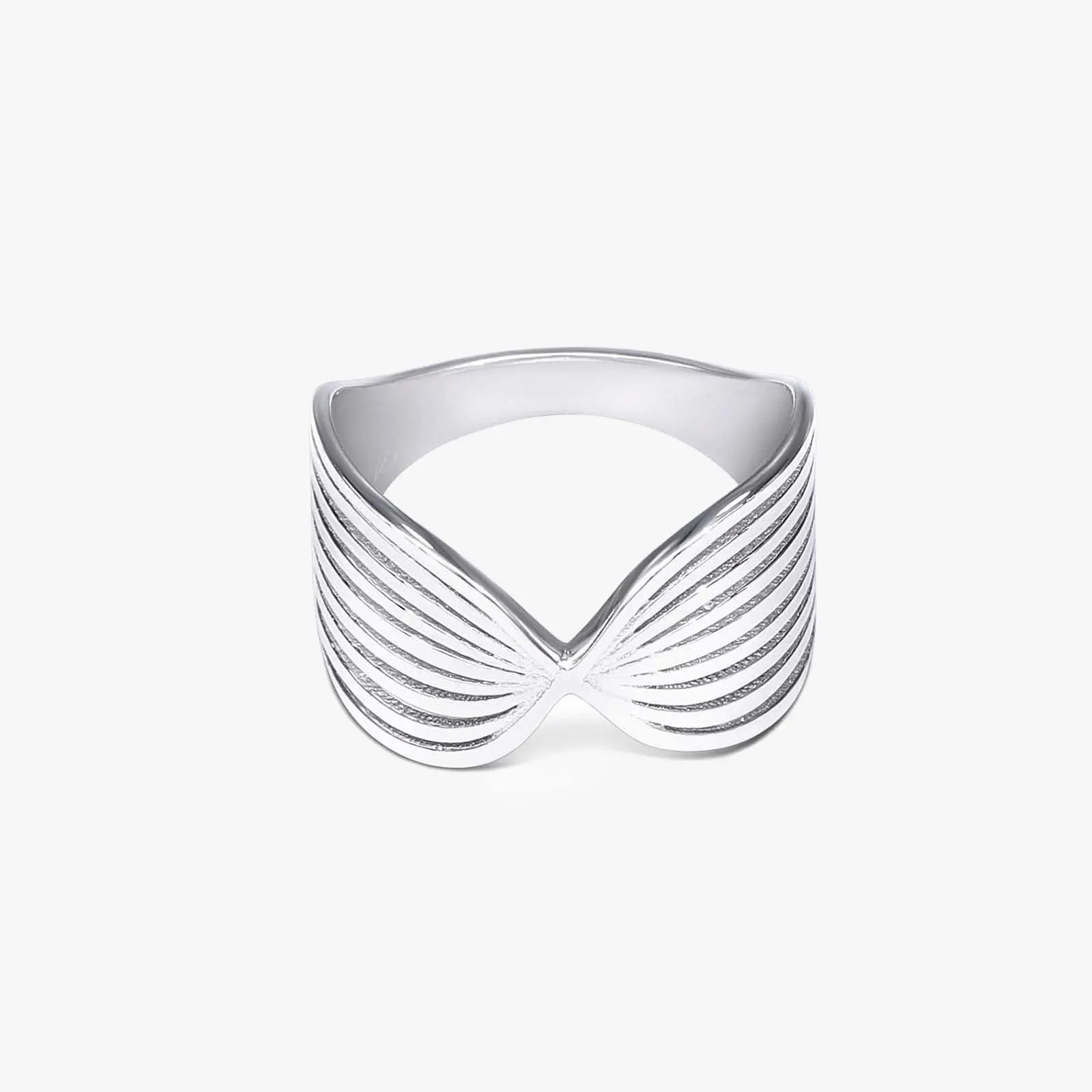 Silver Wing Design Band Ring