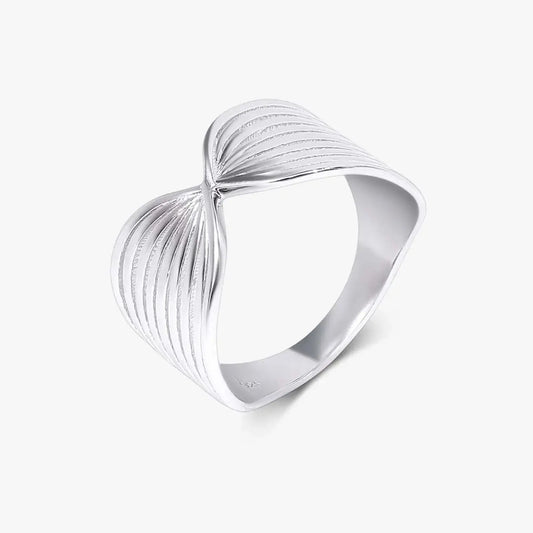 Silver Wing Design Band Ring