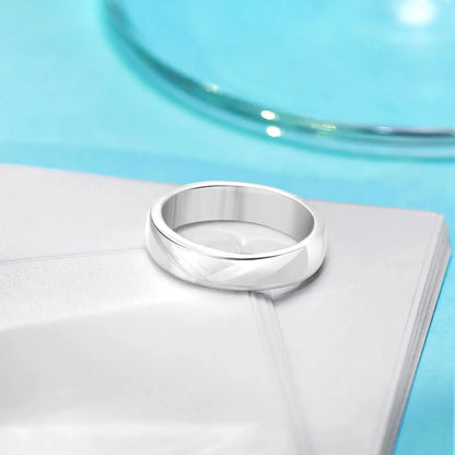 Silver Minimal Plain Ring - Tweov Jewels