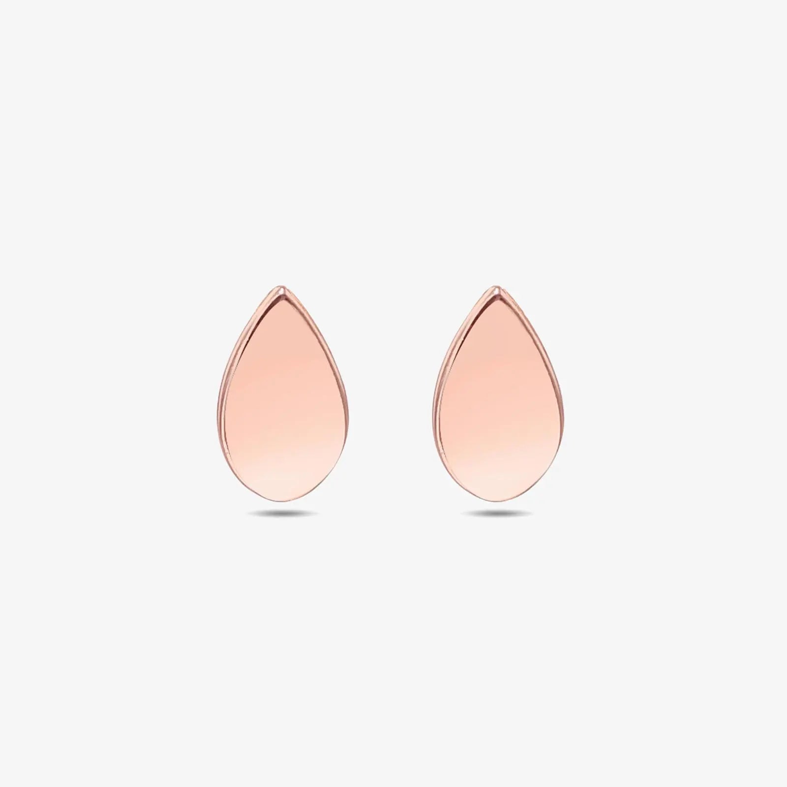 Rose Gold Silver Drop Stud Earrings - Tweov Jewels