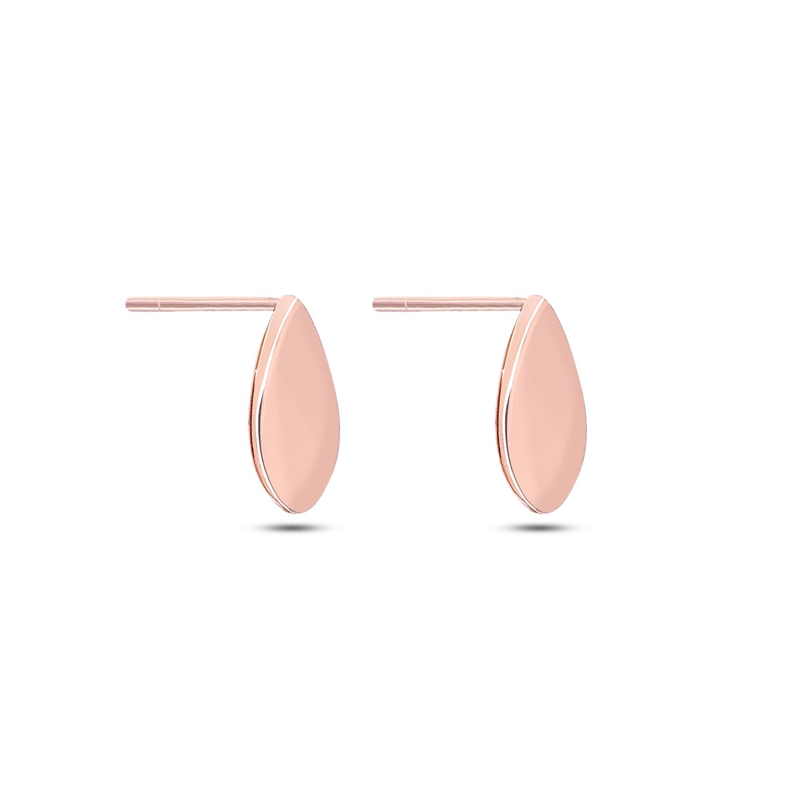 Pure Silver Earrings - Blush Glow Rose Gold Stud Earrings - Tweov Jewels