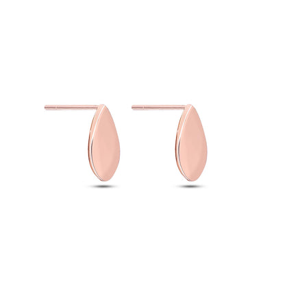 Pure Silver Earrings - Blush Glow Rose Gold Stud Earrings - Tweov Jewels