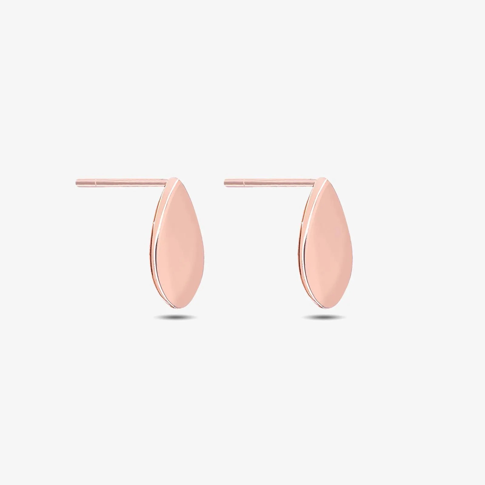 Rose Gold Silver Drop Stud Earrings - Tweov Jewels