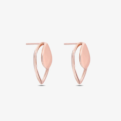 Rose Gold Silver Drop Stud Earrings - Tweov Jewels