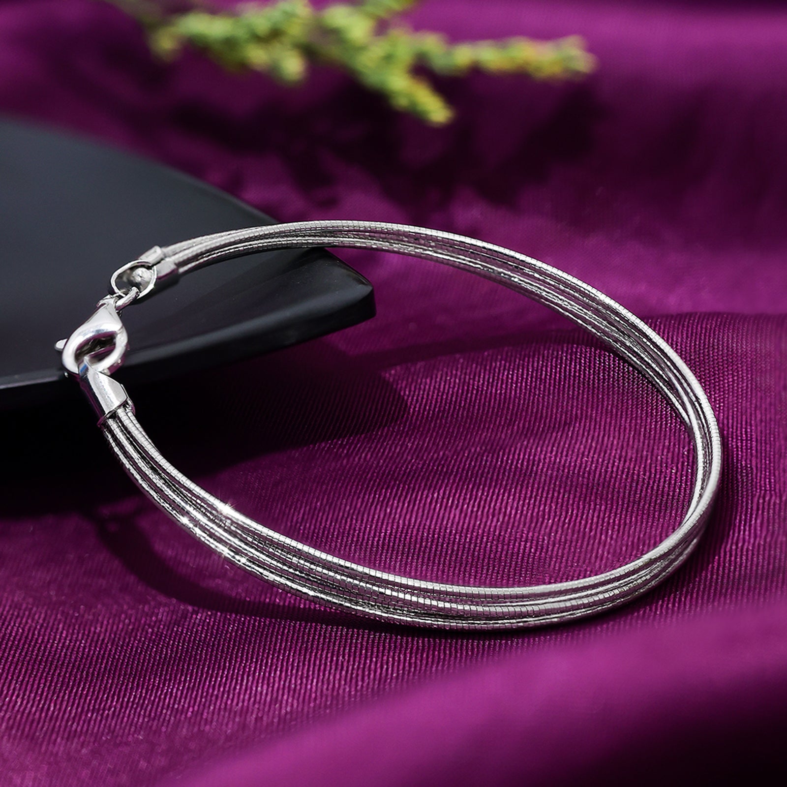 925 Sterling Silver Plain Bracelet for Women - Tweov Jewels