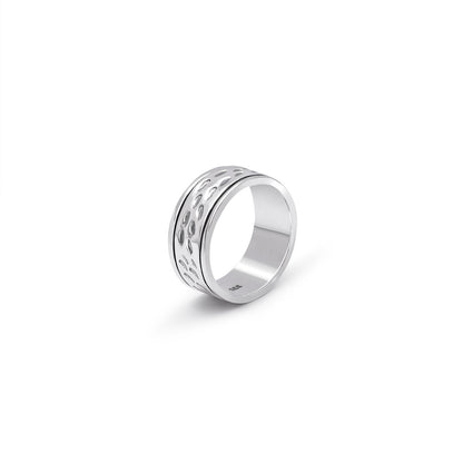 925 sterling silver plain carved band ring - Tweov Jewels