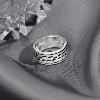 925 sterling silver plain carved band ring - Tweov Jewels