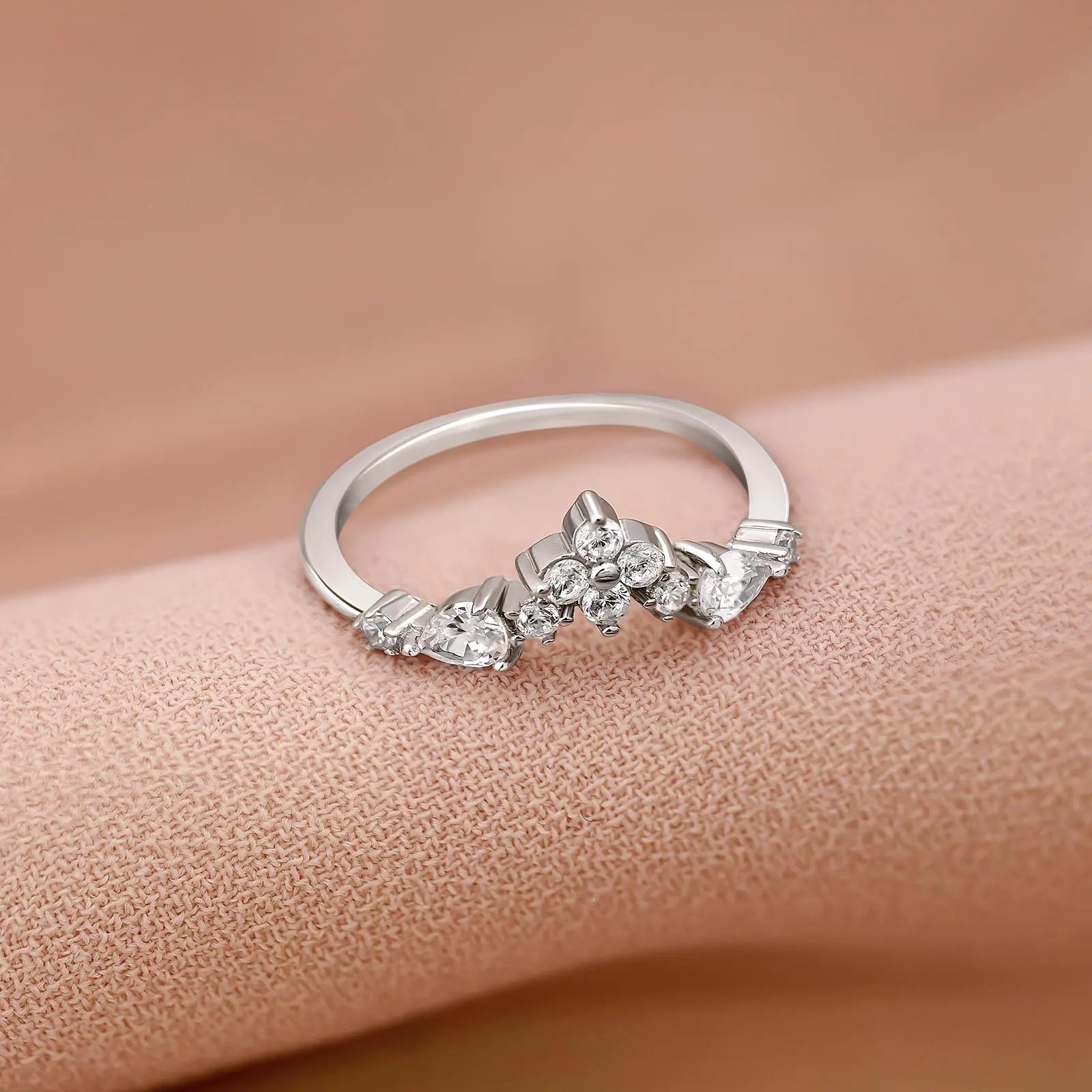 Silver Floral Ring for Women - Tweov Jewels