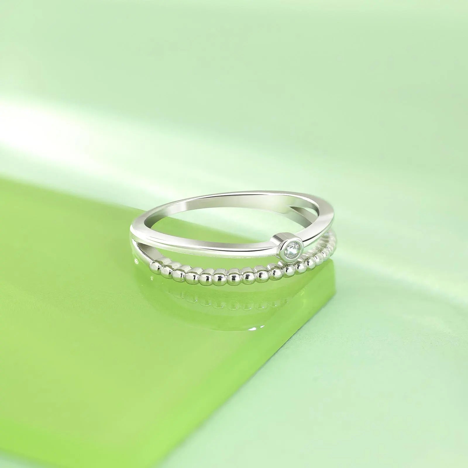 CZ Silver Ball Ring for Women - Tweov Jewels