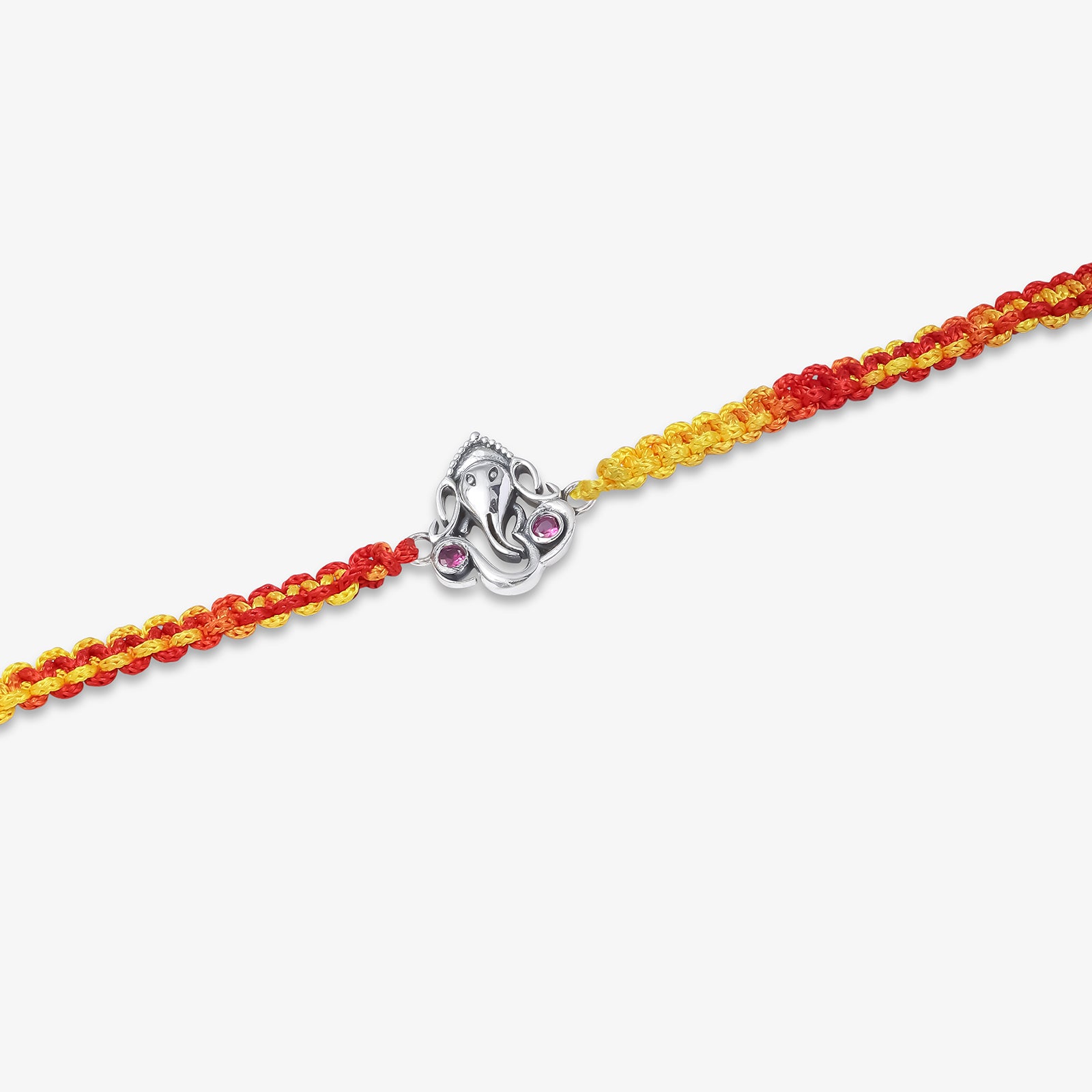 Silver Ganesha Om Rakhi for Brother