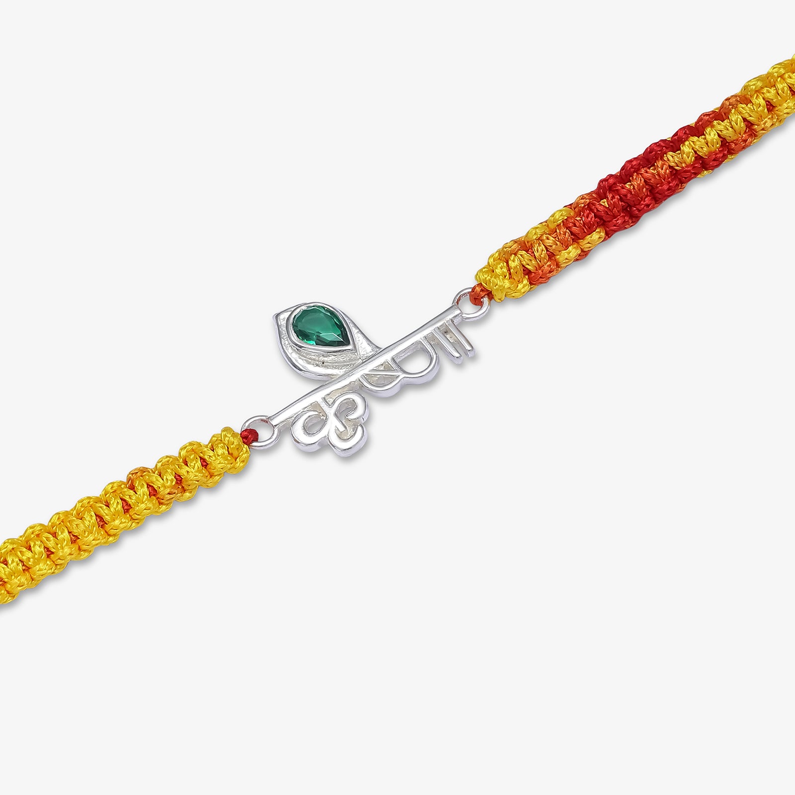 Krishna Silver Rakhi for Brother