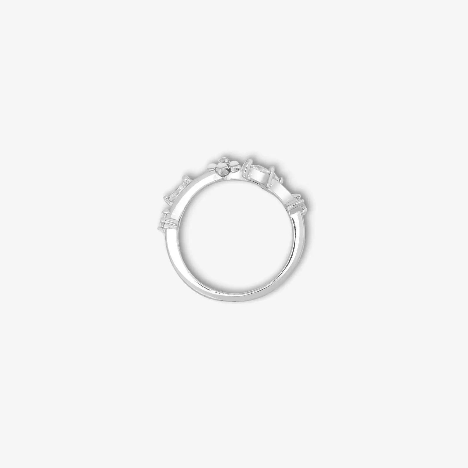 White Flower Silver Ring for Women - Tweov Jewels