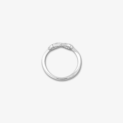CZ Stone Silver Infinity Ring - Tweov Jewels