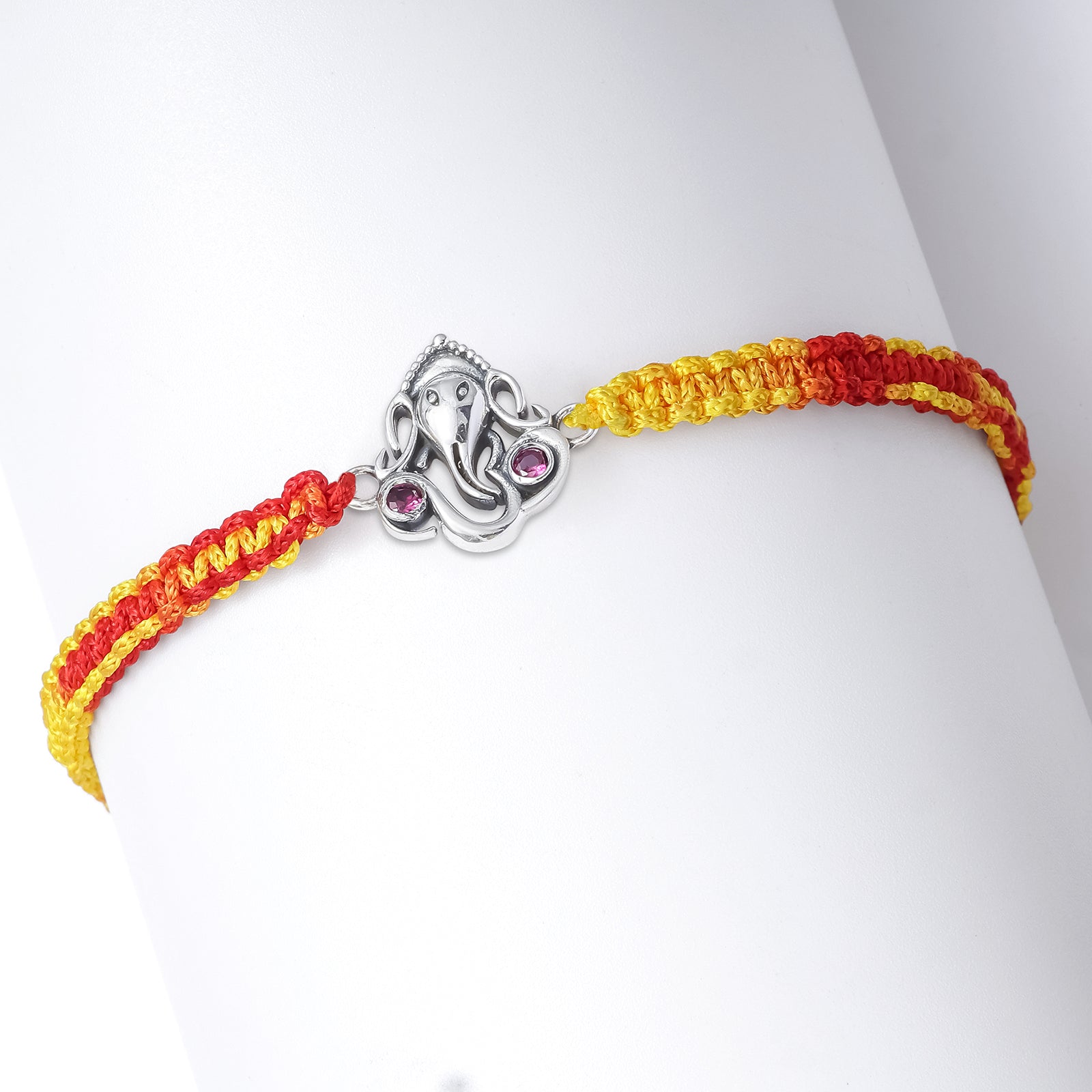 Silver Ganesha Om Rakhi for Brother
