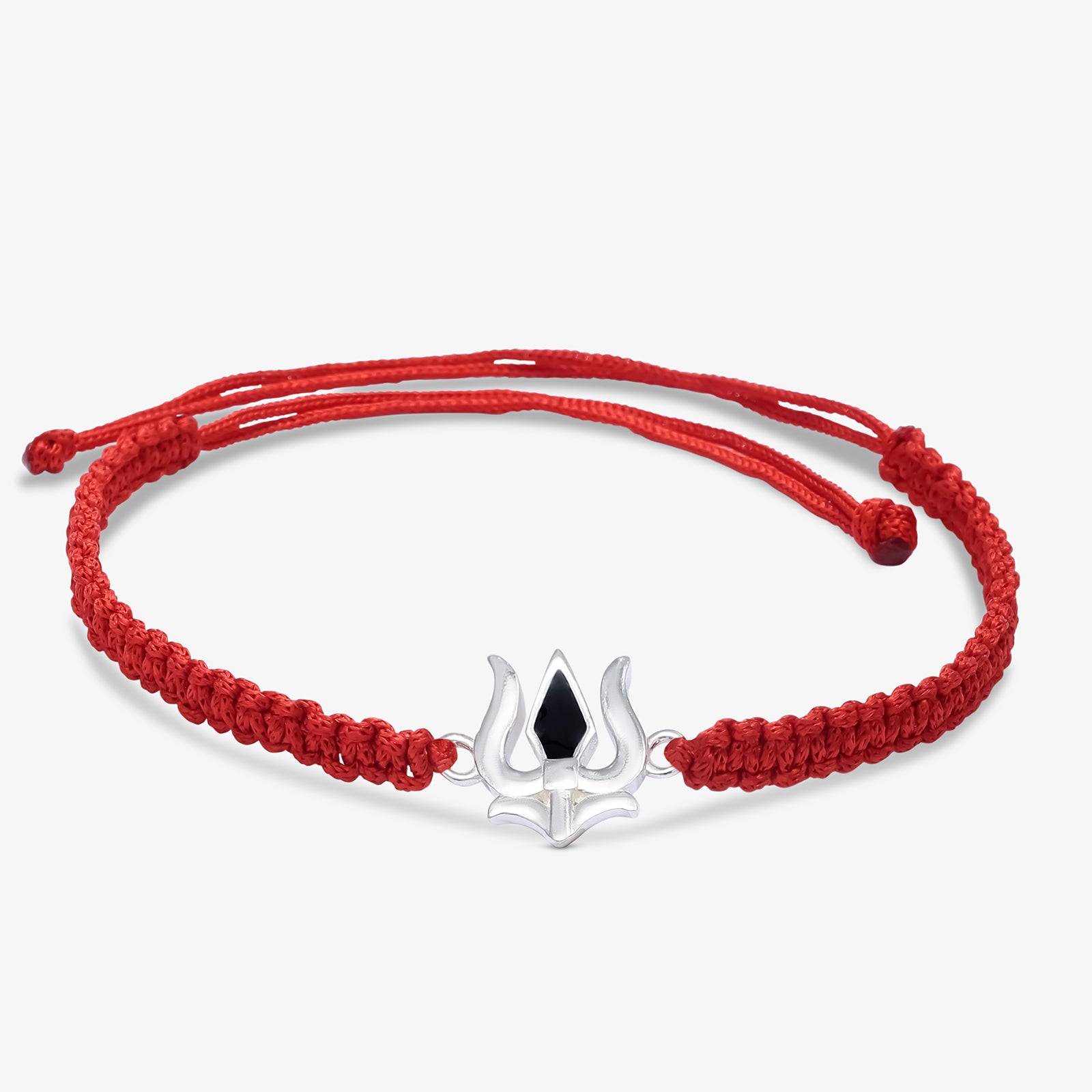 Simple Trishul Silver Rakhi for Brother