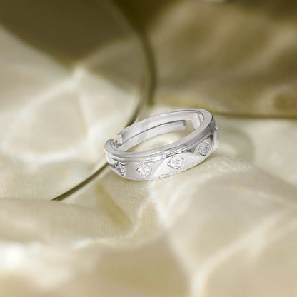 Silver CZ Band Ring for Women
