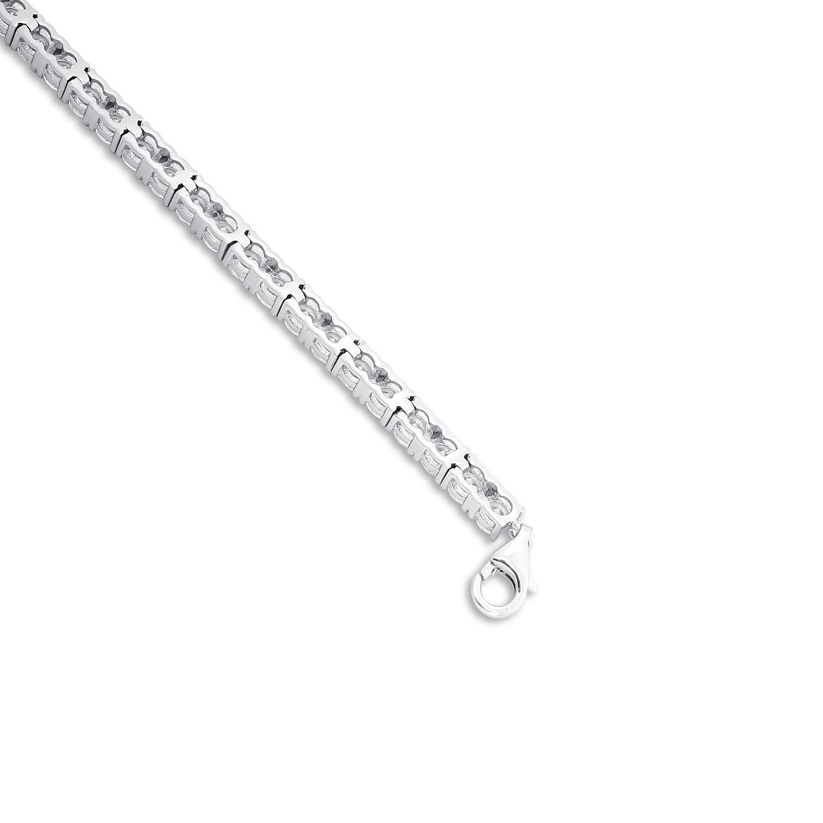 Pure 925 Sterling Silver Stylish CZ Tennis Bracelet for Women's