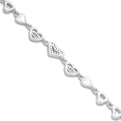 Silver Heart Bracelet for Women - Tweov Jewels