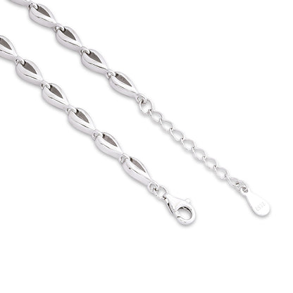 925 Sterling Silver CZ Designer Heart Bracelet for Women