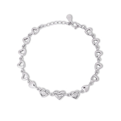 Silver Heart Bracelet for Women - Tweov Jewels