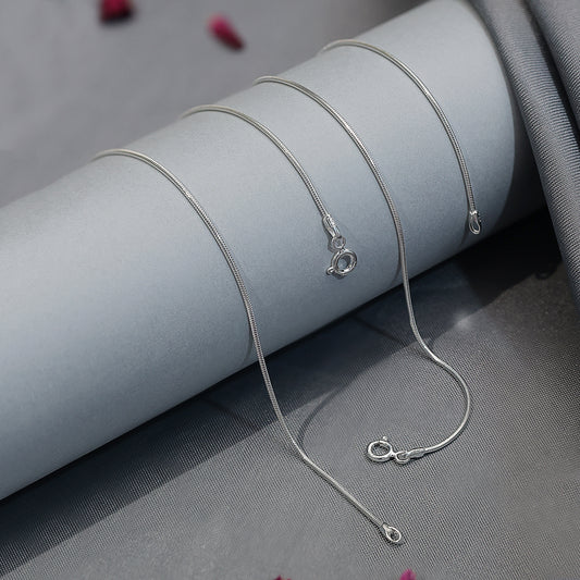 Pure 925 Sterling Silver Thin Classic Chain Anklet