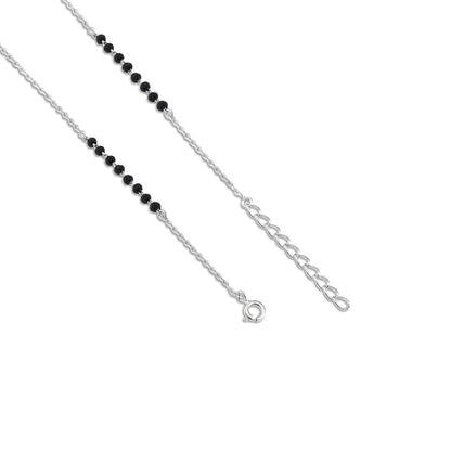 Floral Design Silver Mangalsutra