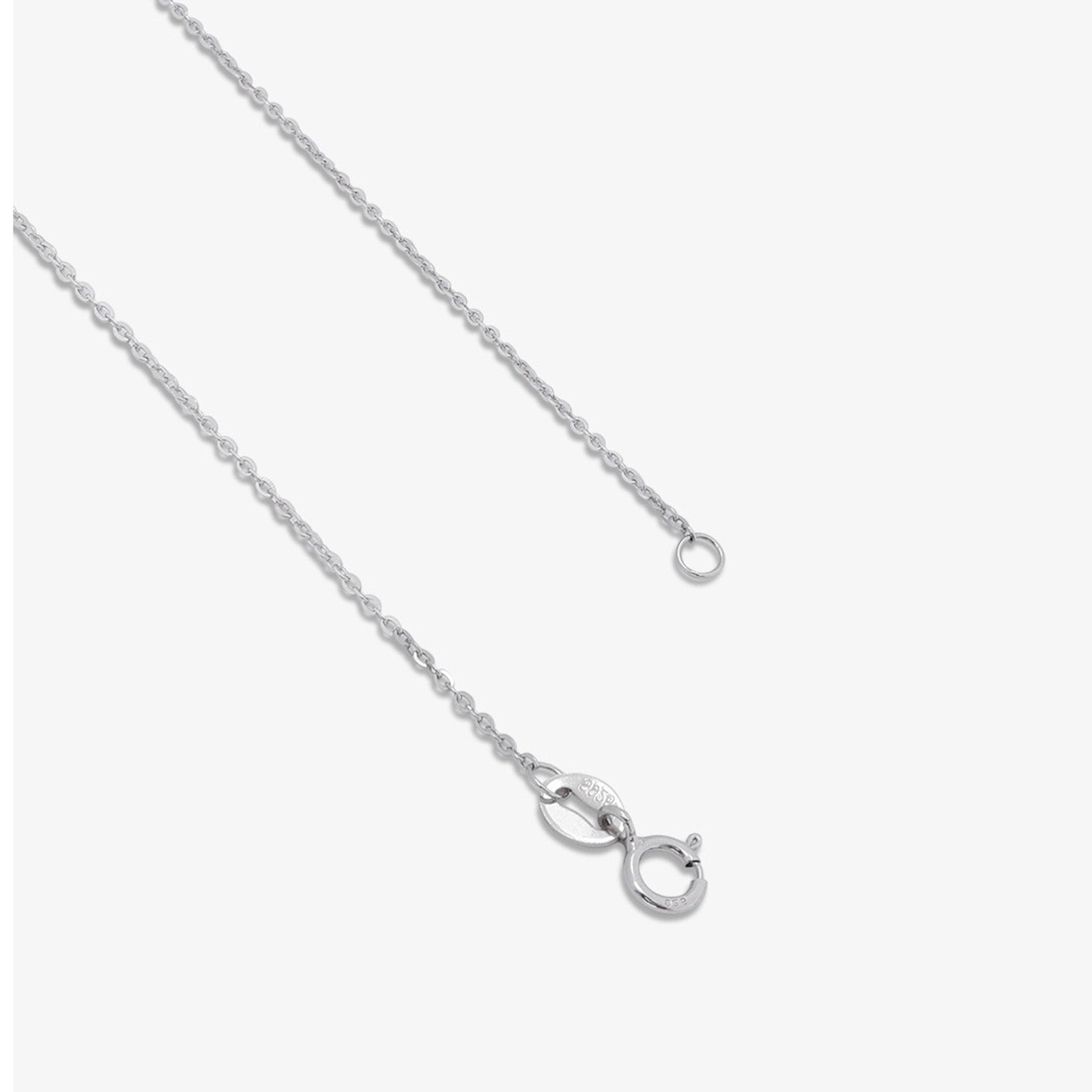 Solitaire American Diamond Silver Pendant & Chain - Tweov Jewels