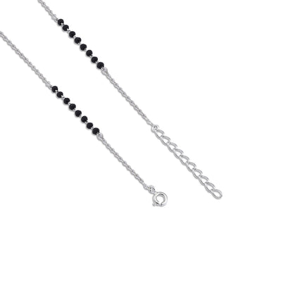 Black Beads Silver Evil Eye Mangalsutra for Women