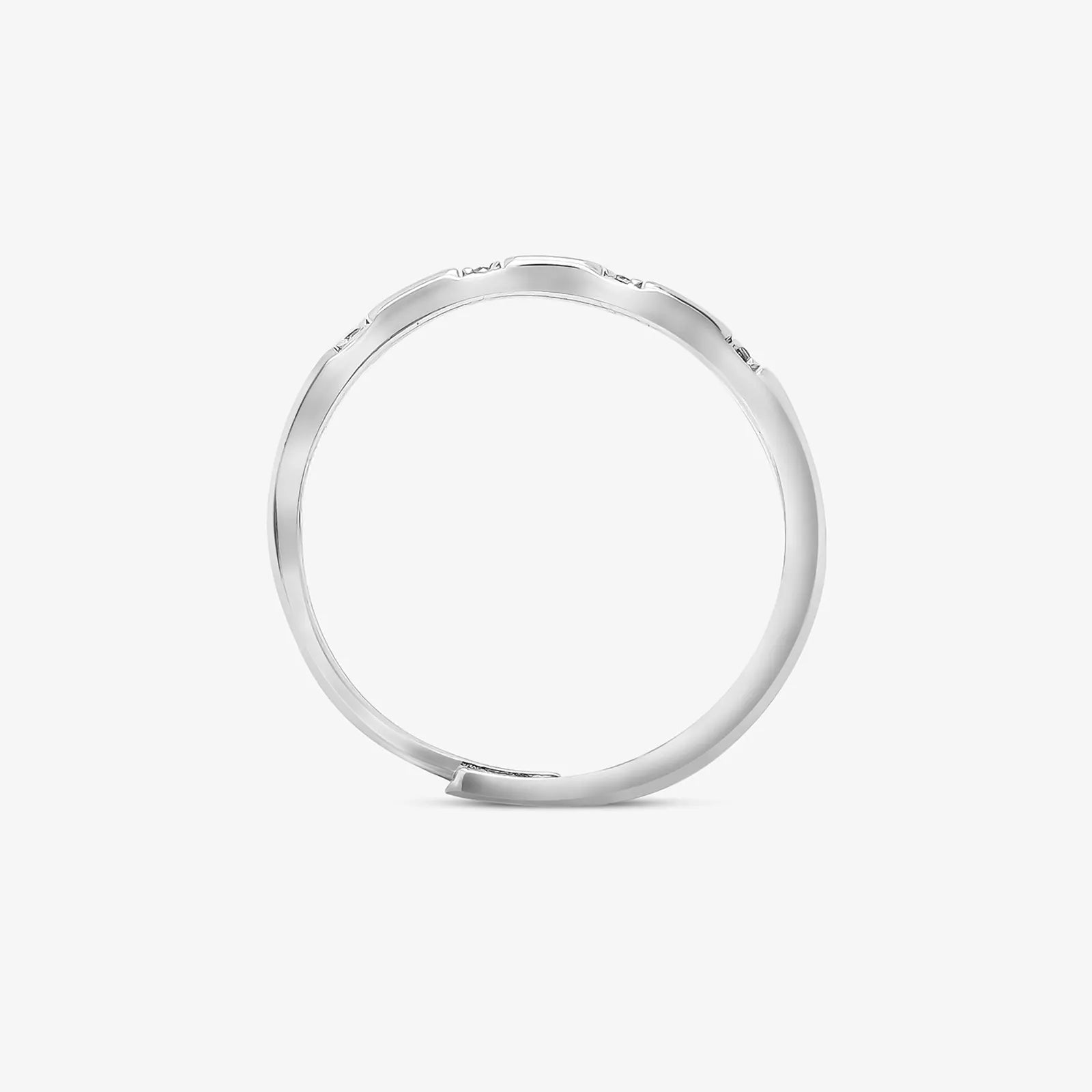 CZ Eternity Silver Spiral Band Ring - Tweov Jewels